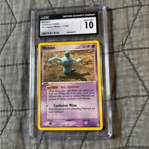 Wynaut Pokémon Card - Gem Mint 10